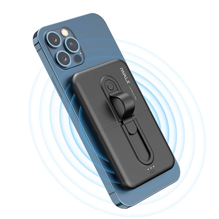 Qi　ワイヤレス充電　モバイルバッテリー　5000mAh 黒 楽天市場】モバイルバッテリー 5000mAh PSE適合 Magsafe対応